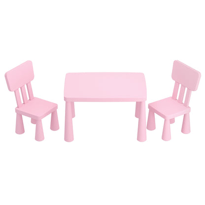 1 Keezi Kids Table and 2 Chairs Set Pink-Baby &amp; Kids &gt; Kid&
