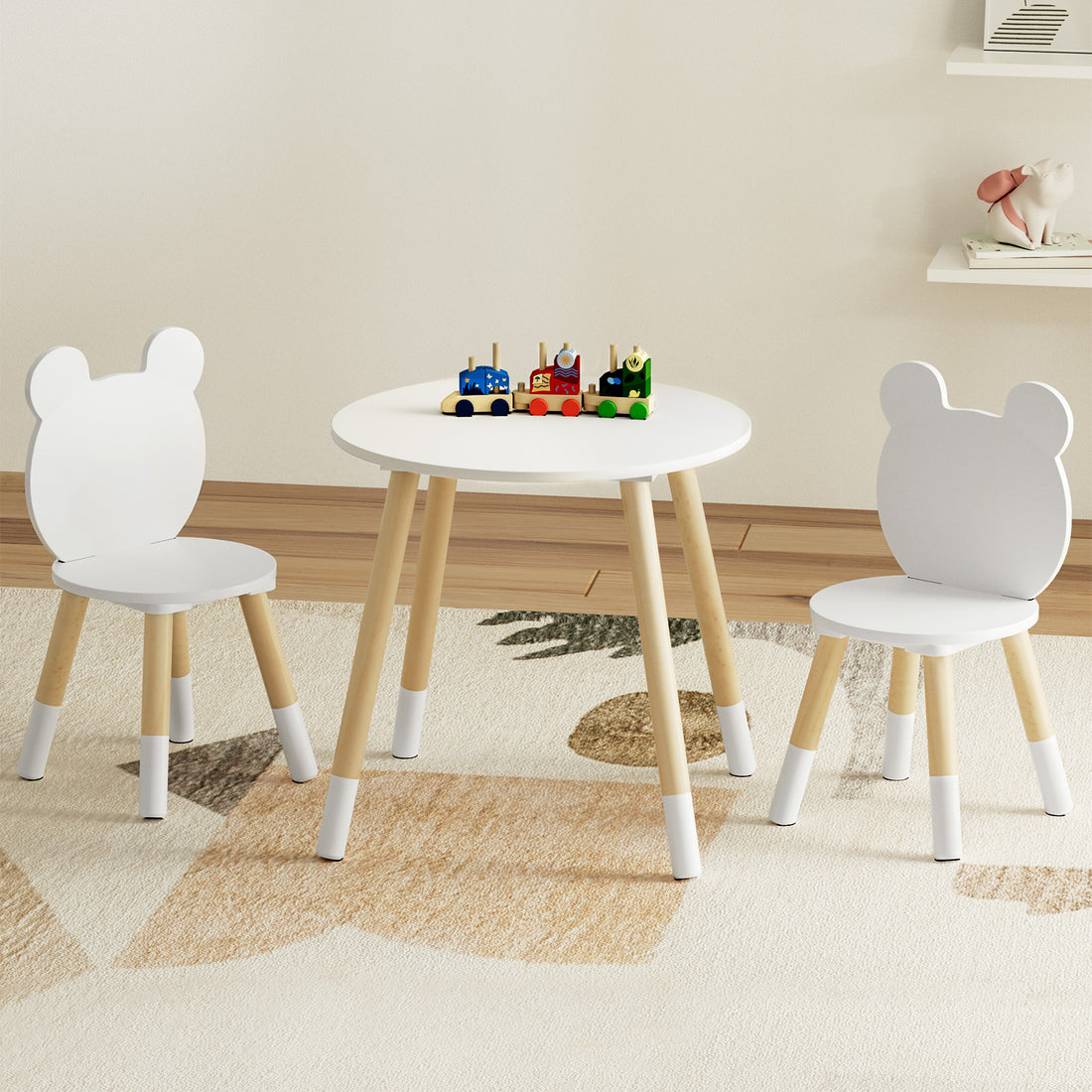Keezi 3 Piece Kids Table and Chairs Set Activity Playing Study Children Desk-Baby &amp; Kids &gt; Kid&