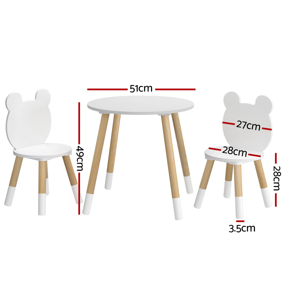 Keezi 3 Piece Kids Table and Chairs Set Activity Playing Study Children Desk-Baby &amp; Kids &gt; Kid&