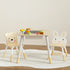 Keezi 3PCS Kids Table and Chairs Set Activity Desk Chalkboard Toy Hidden Storage-Baby & Kids > Baby & Kid&
