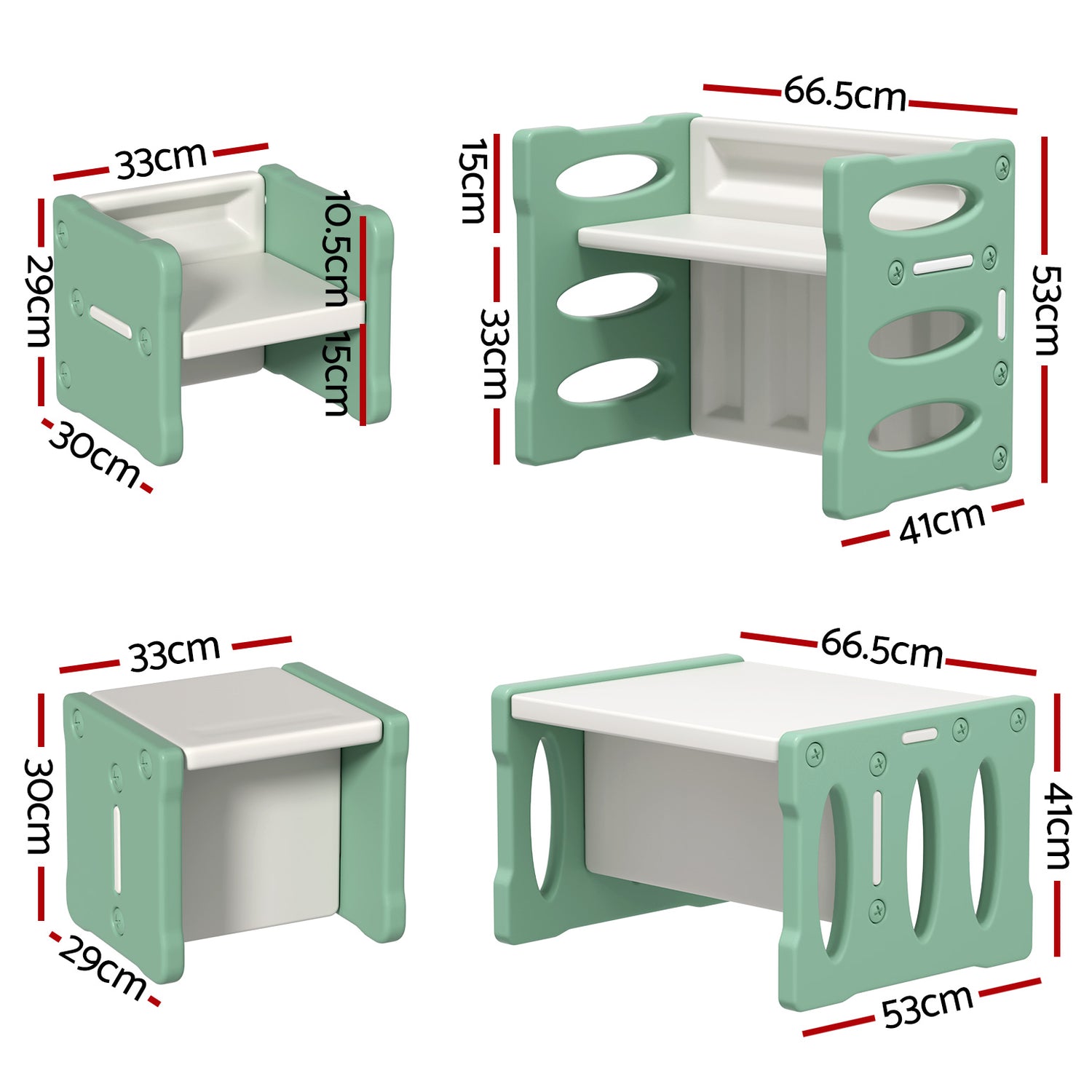 Keezi 3PCS Kids Table and Chairs Set HDPE-Baby &amp; Kids > Kid&