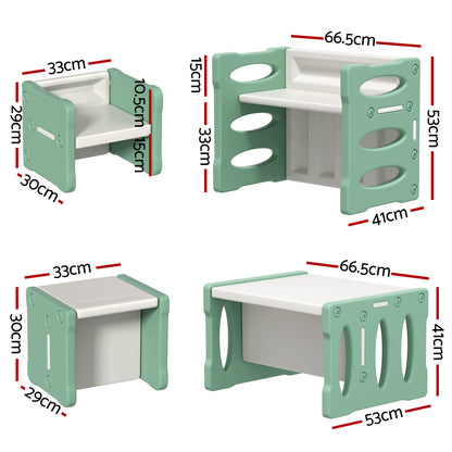 Keezi 3PCS Kids Table and Chairs Set HDPE-Baby &amp; Kids > Kid&