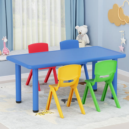 Keezi 5PCS Kids Table and Chairs Set Children Study Desk Furniture Plastic 4 Chairs-Baby &amp; Kids > Kid&