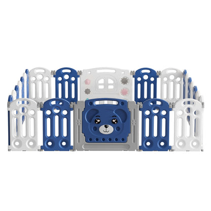 Keezi Kids Baby Playpen 24 Panels Safety Gate Toddler Fence Barrier Play Game-Baby &amp; Kids > Gates &amp; Playpens > Ball Pits &amp; Play Pens-PEROZ Accessories