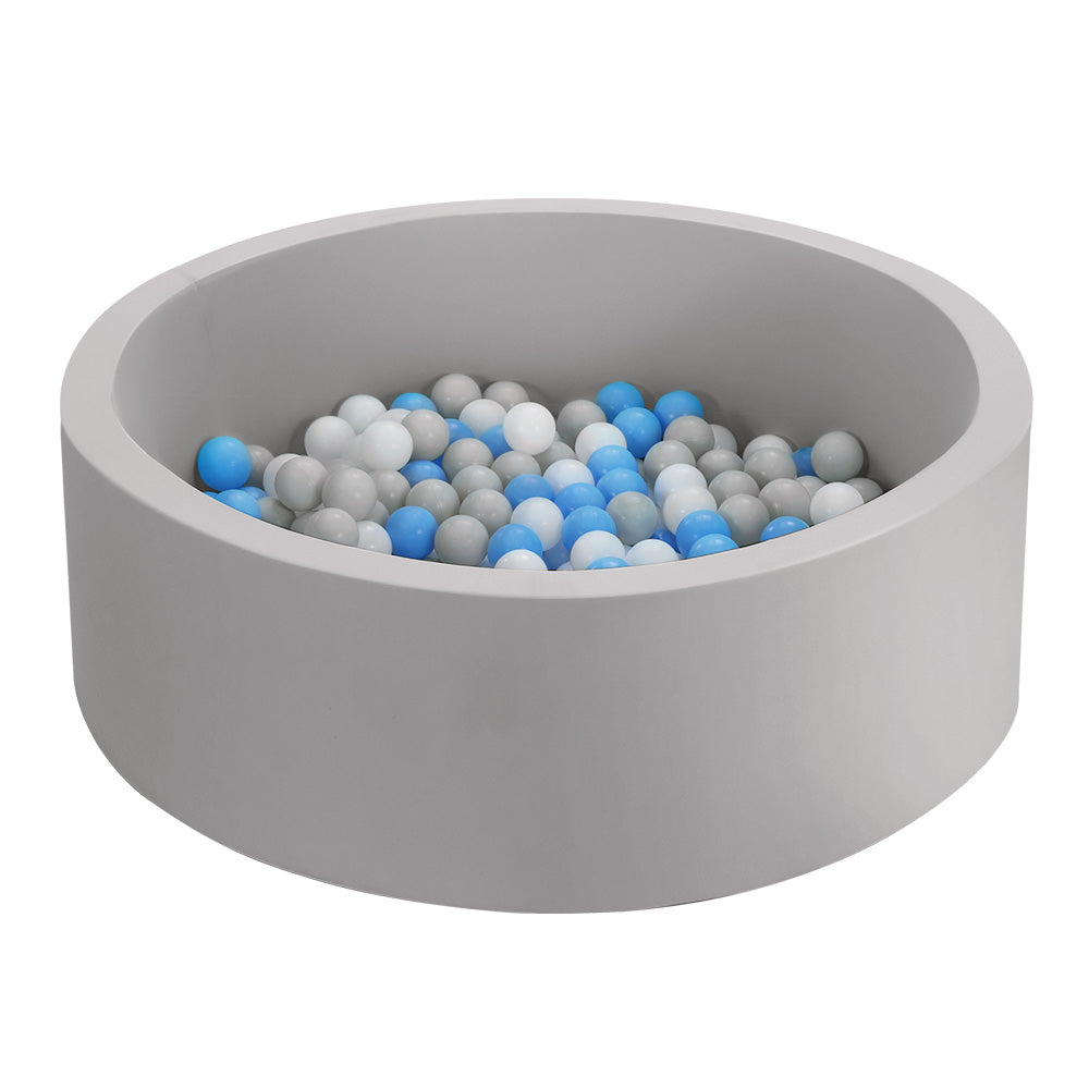 Keezi Kids Ball Pit 90x30cm Ocean Foam Play Pool Barrier Toys Children Grey-Baby &amp; Kids > Gates &amp; Playpens > Ball Pits &amp; Play Pens-PEROZ Accessories