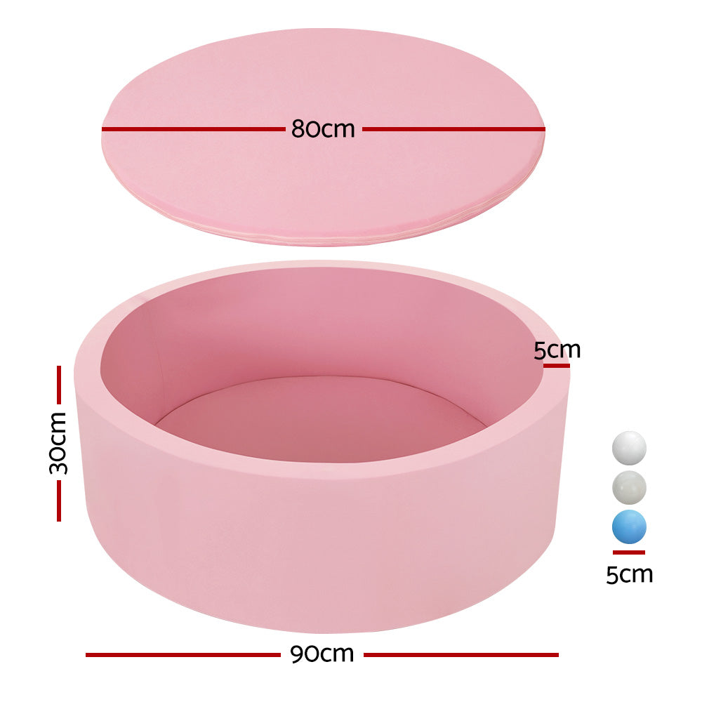 Keezi Kids Ball Pit 90x30cm Ocean Foam Play Pool Barrier Toys Children Pink-Baby &amp; Kids > Gates &amp; Playpens > Ball Pits &amp; Play Pens-PEROZ Accessories