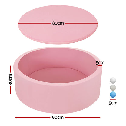 Keezi Kids Ball Pit 90x30cm Ocean Foam Play Pool Barrier Toys Children Pink-Baby &amp; Kids > Gates &amp; Playpens > Ball Pits &amp; Play Pens-PEROZ Accessories