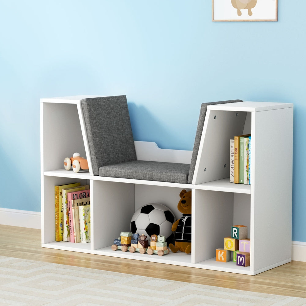 Keezi Kids Bookshelf Bookcase Toys Box Shelves Storage Cabinet Container Children Organiser-Baby &amp; Kids > Kid&
