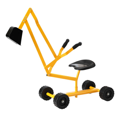 Keezi Kids Ride On Car Digger Bulldozer Sandpit Play Toys Rotate Seat Yellow-Baby &amp; Kids > Baby &amp; Kid&