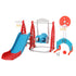 Keezi Kids Slide Swing Set Basketball Hoop Rings Football Outdoor Toys 140cm Red-Baby & Kids > Baby & Kid&