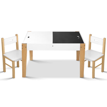 Keezi Kids Table Chair Set Children Storage Study Desk Toy Play Game Chalkboard-Baby &amp; Kids > Baby &amp; Kid&