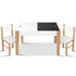 Keezi Kids Table Chair Set Children Storage Study Desk Toy Play Game Chalkboard-Baby & Kids > Baby & Kid&