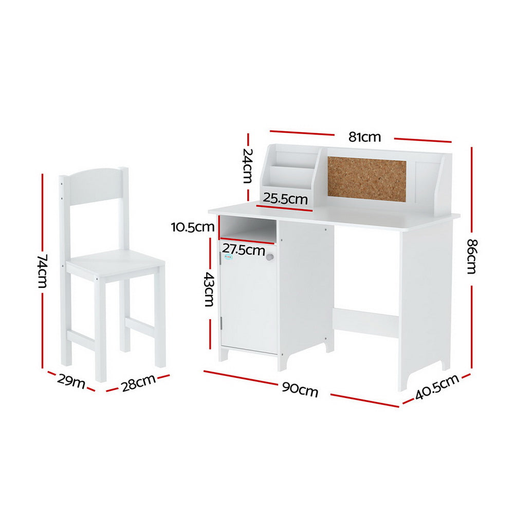 Keezi Kids Table and Chair Set Children Study Play Toys Desk w/ Cabinet Storage-Baby &amp; Kids > Kid&