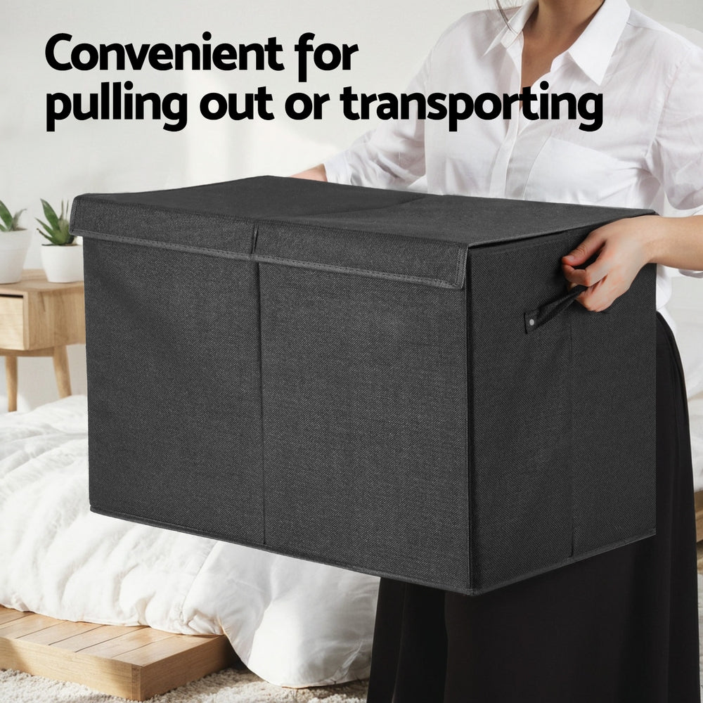 Keezi Large Toy Box Chest Storage with Flip-Top Lid Foldable Organizer Bins-Baby &amp; Kids > Kid&