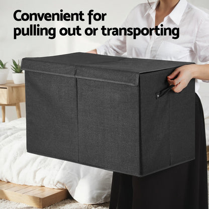 Keezi Large Toy Box Chest Storage with Flip-Top Lid Foldable Organizer Bins-Baby &amp; Kids > Kid&