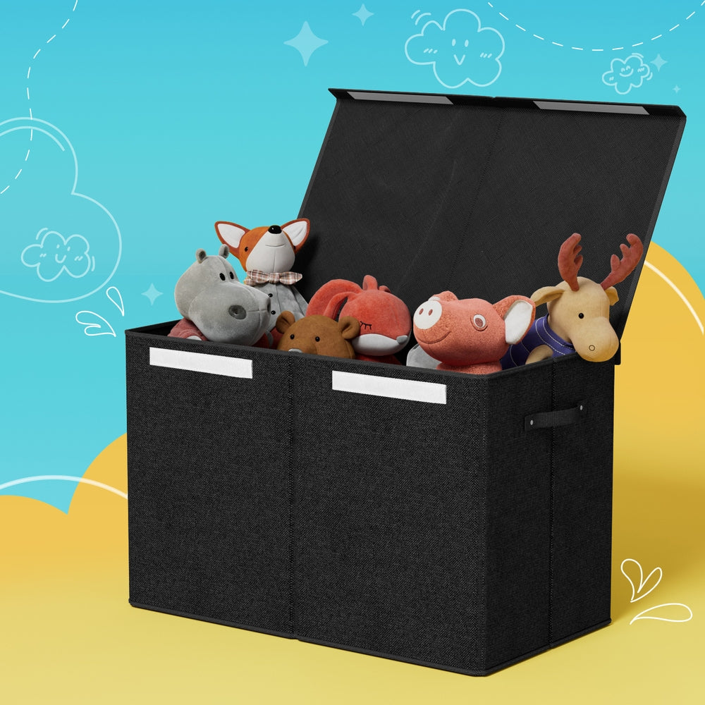 Keezi Large Toy Box Chest Storage with Flip-Top Lid Foldable Organizer Bins-Baby &amp; Kids > Kid&