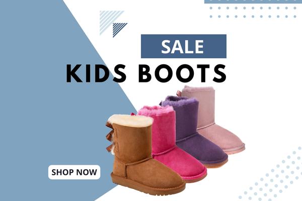 UGG KINSLEY KIDS LACE BOOTS (WATER RESISTANT)