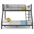 Kingston Slumber Metal Single over Double Bunk Bed Frame, Dark Matte Grey-Furniture > Bedroom > Beds & Bed Frames-PEROZ Accessories