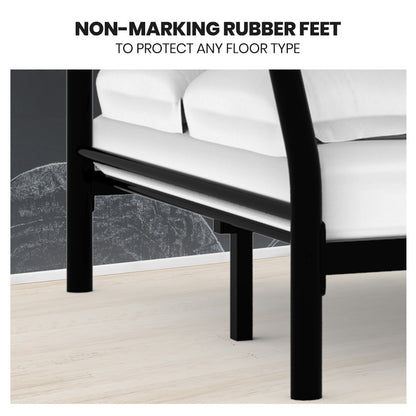 Kingston Slumber Metal Single over Double Bunk Bed Frame, Dark Matte Grey-Furniture &gt; Bedroom &gt; Beds &amp; Bed Frames-PEROZ Accessories