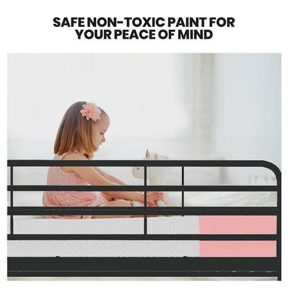 Kingston Slumber Metal Single over Double Bunk Bed Frame, Dark Matte Grey-Furniture &gt; Bedroom &gt; Beds &amp; Bed Frames-PEROZ Accessories