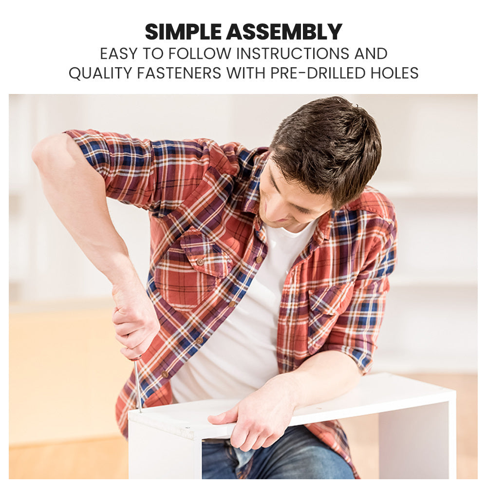 Kingston Slumber Wooden Single Sofa Bed Frame with Storage Drawers - White-Furniture > Bedroom > Beds &amp; Bed Frames-PEROZ Accessories