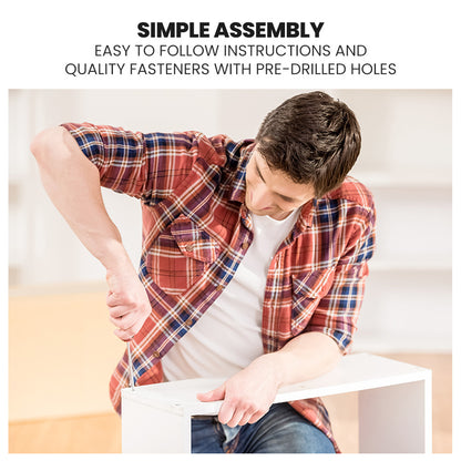 Kingston Slumber Wooden Single Sofa Bed Frame with Storage Drawers - White-Furniture > Bedroom > Beds &amp; Bed Frames-PEROZ Accessories