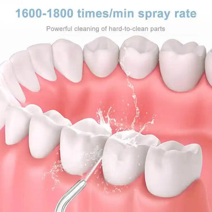 L10 White Portable Handheld Electric Water Flosser – Rechargeable Teeth Cleaner for Home Use-Oral Care-PEROZ Accessories