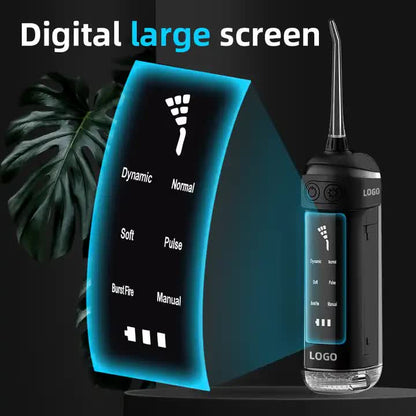 L13 Black Portable Electric Water Flosser - Handheld Teeth Cleaner, USB Rechargeable, Deep Oral Irrigator-Oral Care-PEROZ Accessories