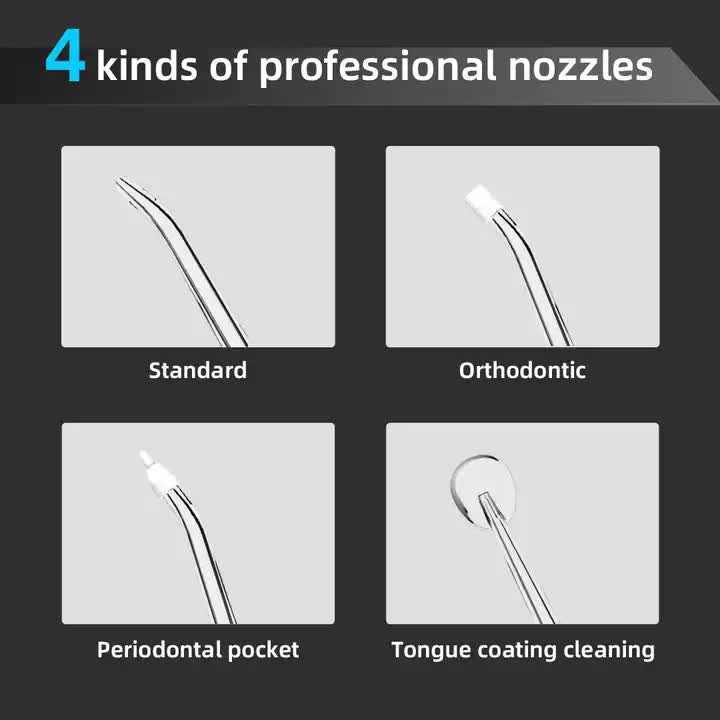 L13 White Portable Electric Water Flosser - Handheld Teeth Cleaner, USB Rechargeable, Deep Oral Irrigator-Oral Care-PEROZ Accessories
