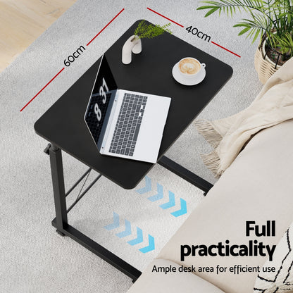 Artiss Laptop Desk Table Adjustable 60CM Black-Furniture &gt; Office-PEROZ Accessories