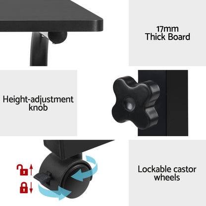 Artiss Laptop Desk Table Adjustable 60CM Black-Furniture &gt; Office-PEROZ Accessories