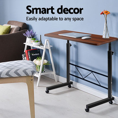 Artiss Laptop Desk Table Adjustable 60CM Dark Wood-Furniture > Office-PEROZ Accessories