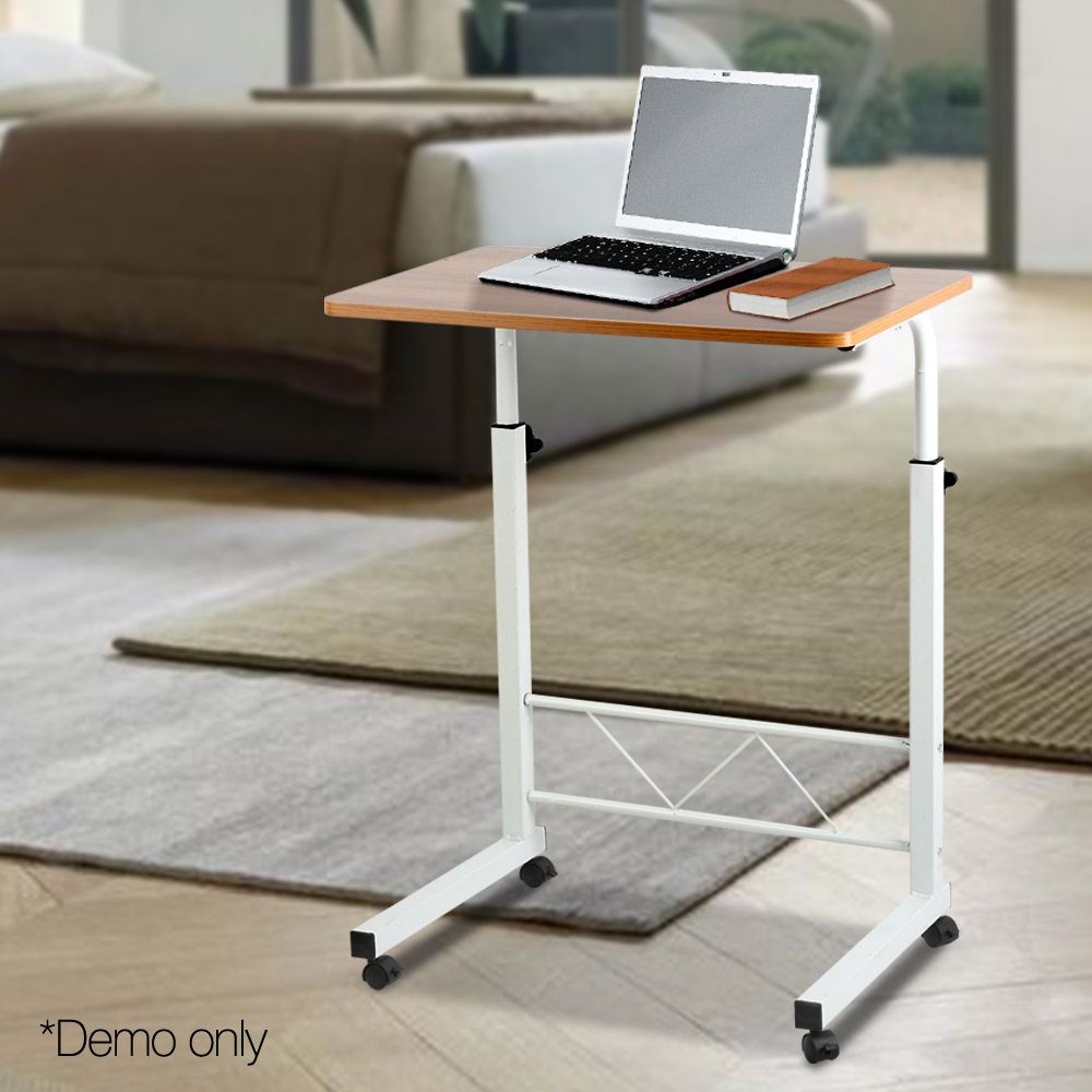 Artiss Laptop Desk Table Adjustable 60CM Light Wood-Furniture > Office-PEROZ Accessories