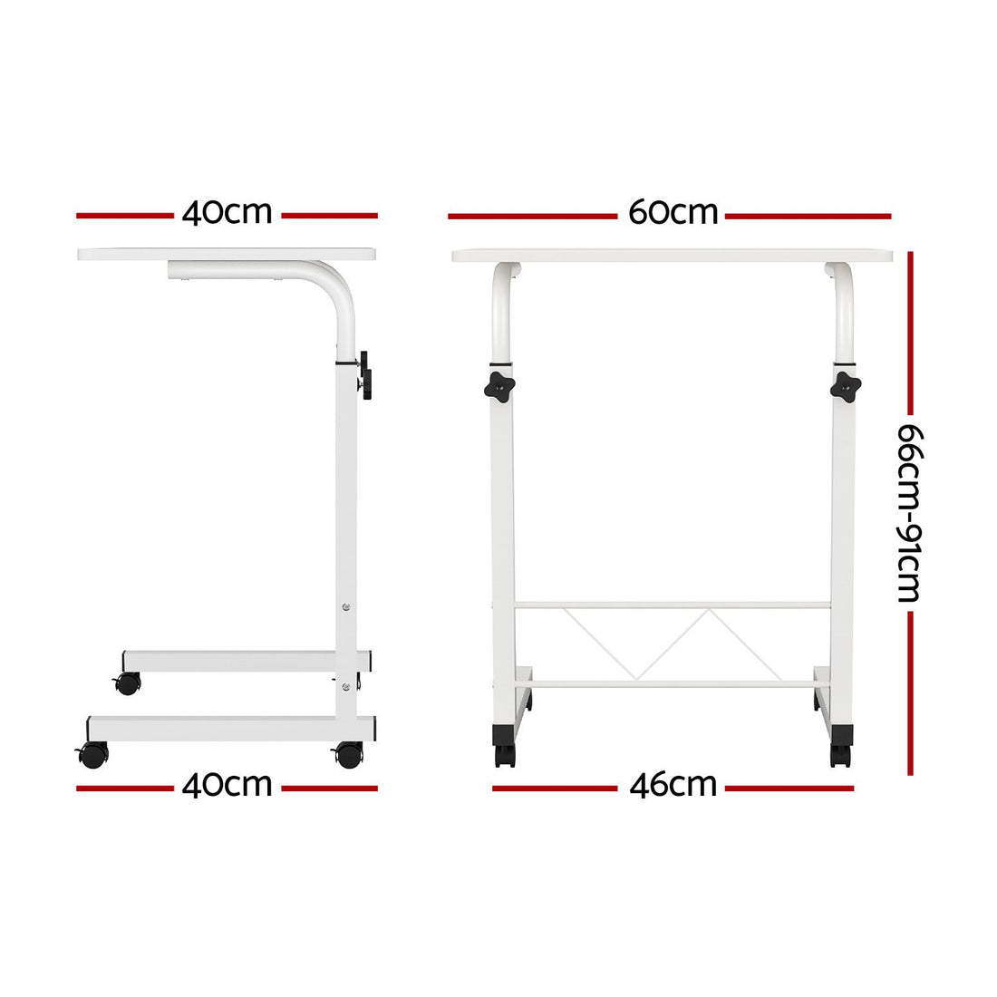 Artiss Laptop Desk Table Adjustable 60CM White-Furniture > Office-PEROZ Accessories