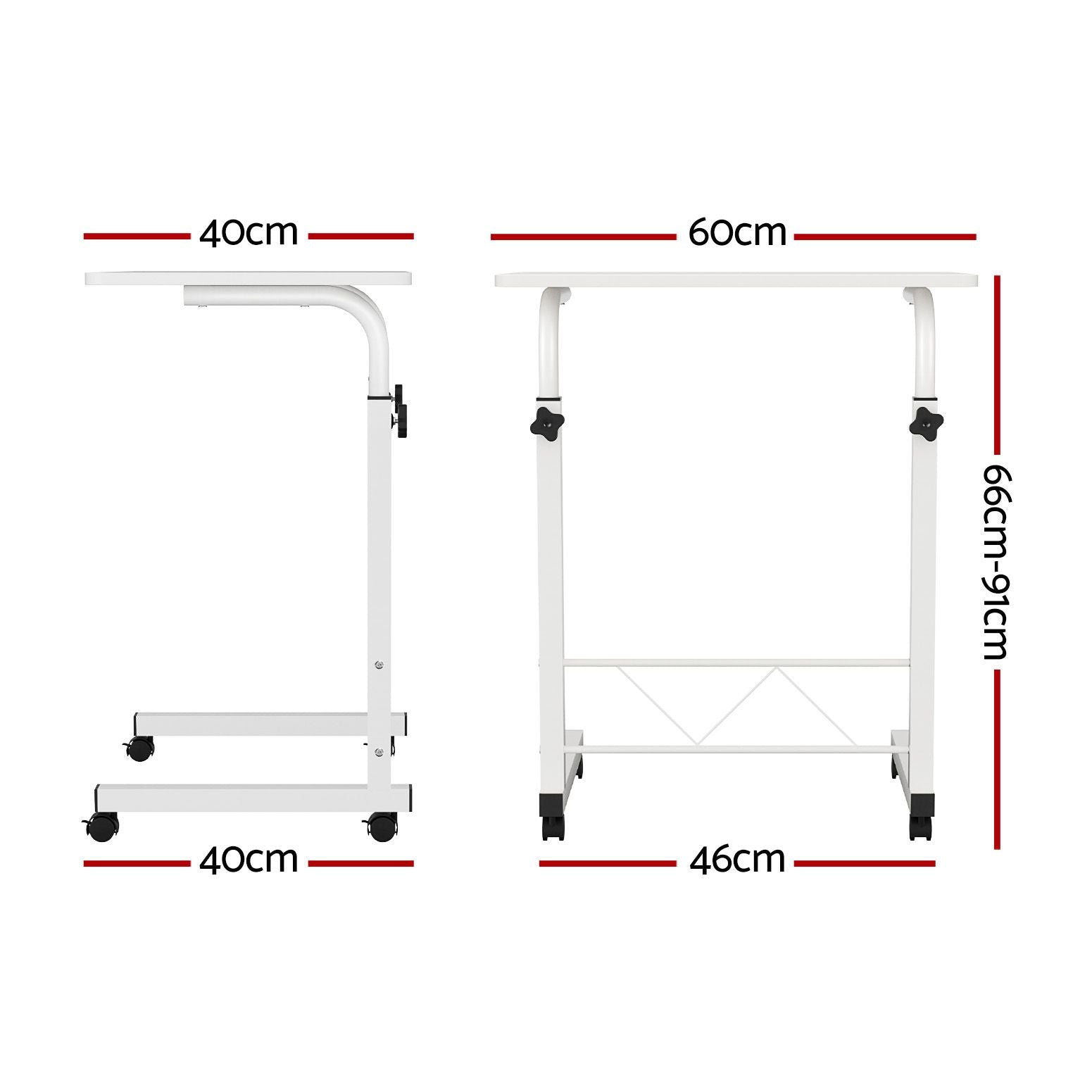 Artiss Laptop Desk Table Adjustable 60CM White-Furniture > Office-PEROZ Accessories