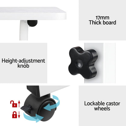 Artiss Laptop Desk Table Adjustable 60CM White-Furniture > Office-PEROZ Accessories