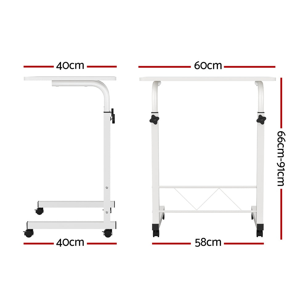 Artiss Laptop Desk Table Adjustable 60CM White-Furniture &gt; Office-PEROZ Accessories