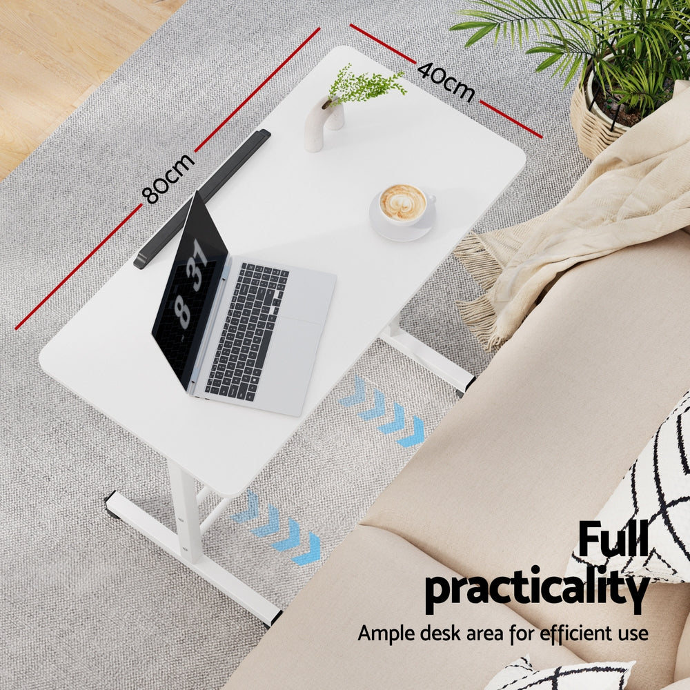 Artiss Laptop Desk Table Adjustable 80CM White-Office Desks-PEROZ Accessories