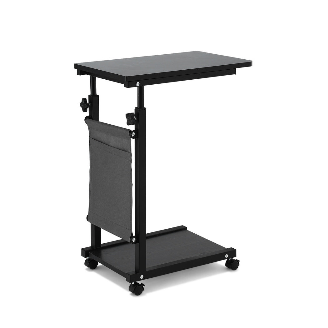 Artiss Laptop Desk Height Adjustable Mobile Workstation Computer Desks 48CM Black-Furniture &gt; Living Room &gt; Side Tables-PEROZ Accessories