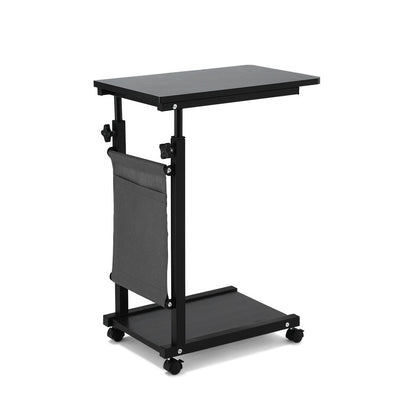 Artiss Laptop Desk Height Adjustable Mobile Workstation Computer Desks 48CM Black-Furniture &gt; Living Room &gt; Side Tables-PEROZ Accessories