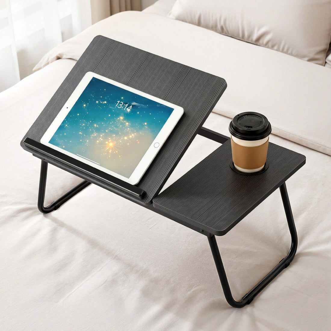 Artiss Laptop Desk Bed Table Foldable Portable Desktop Black-Furniture > Office > Desks-PEROZ Accessories