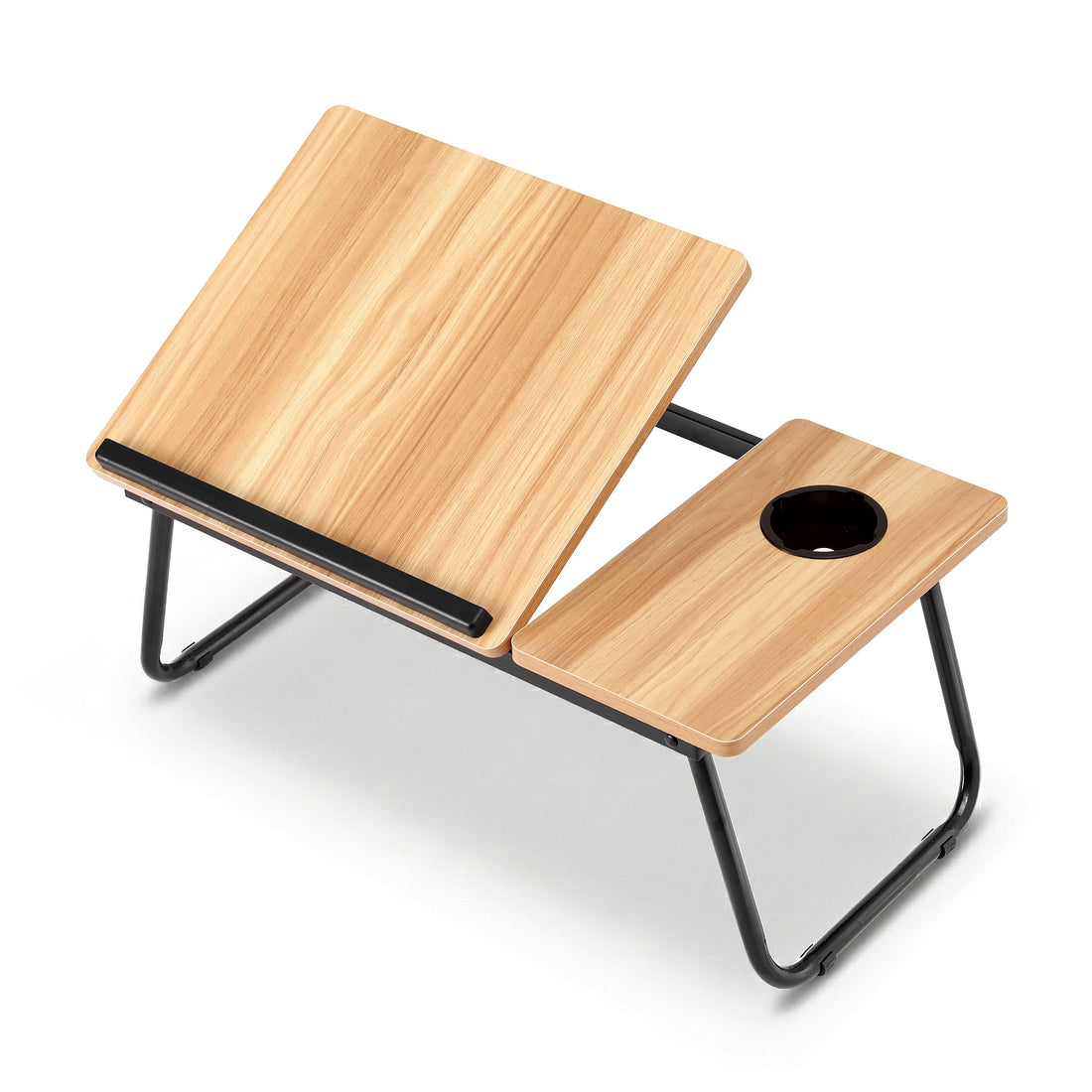 Artiss Laptop Desk Bed Table Foldable Portable Desktop Oak-Electronics > Computers &amp; Tablets > Desktops &amp; Accessories-PEROZ Accessories