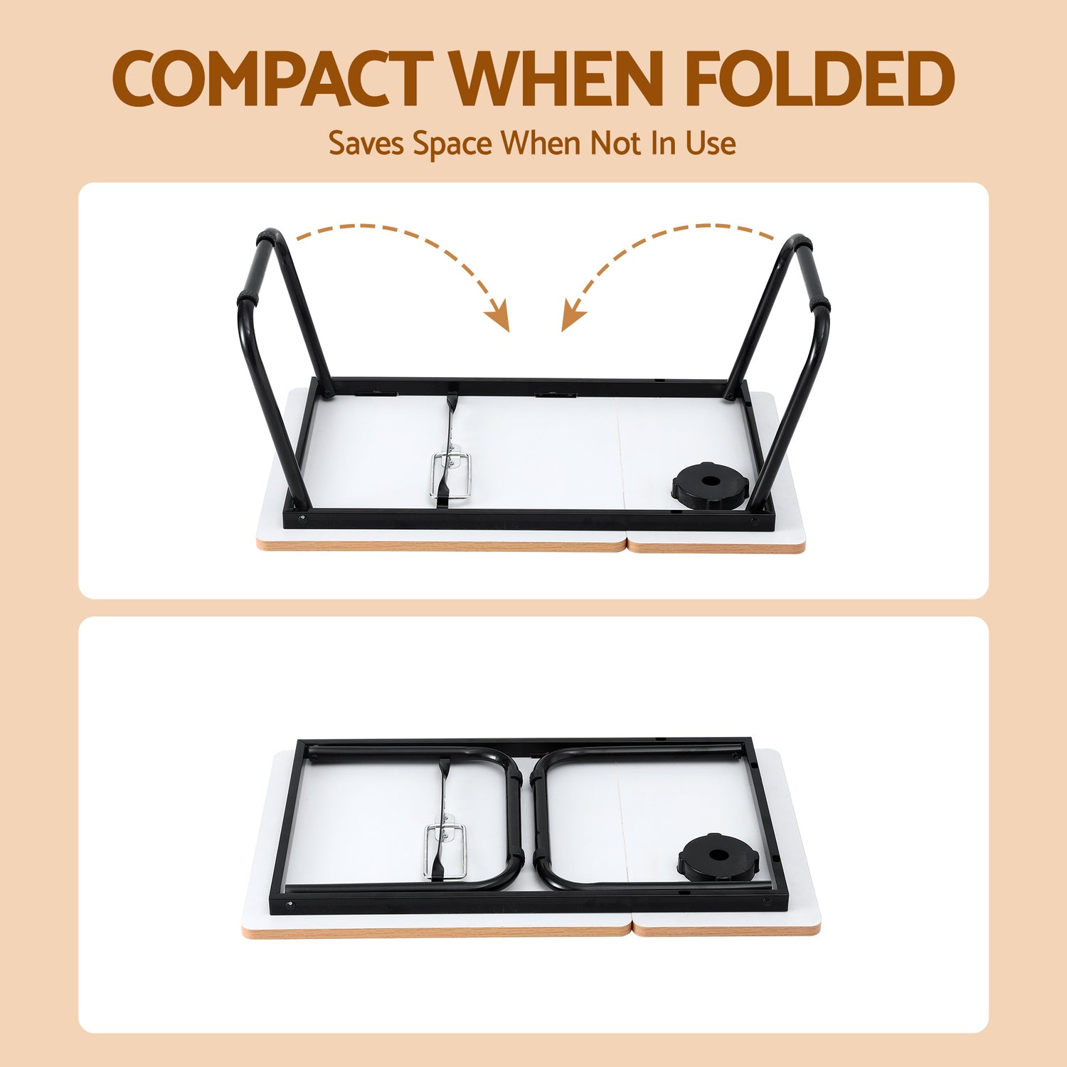 Artiss Laptop Desk Bed Table Foldable Portable Desktop Oak-Electronics > Computers &amp; Tablets > Desktops &amp; Accessories-PEROZ Accessories