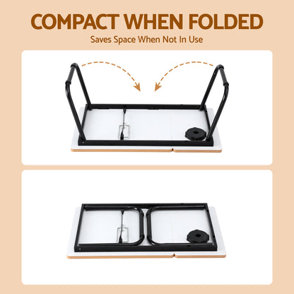 Artiss Laptop Desk Bed Table Foldable Portable Desktop Oak-Electronics > Computers &amp; Tablets > Desktops &amp; Accessories-PEROZ Accessories