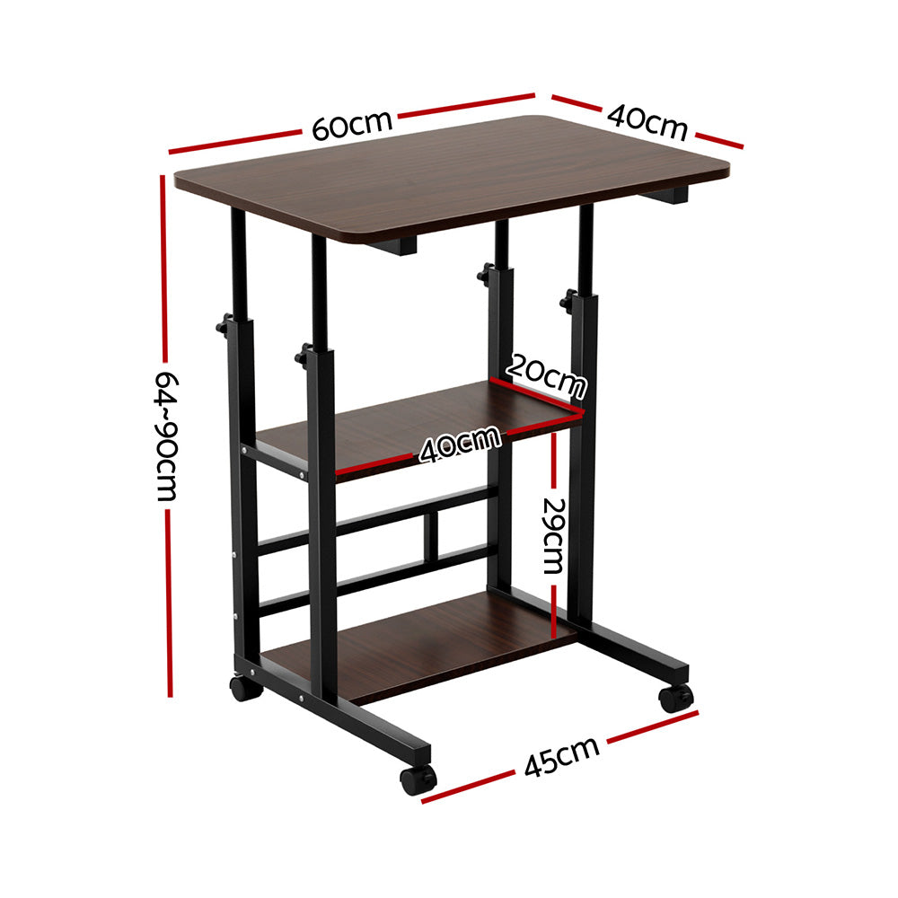 Artiss Laptop Desk Height Adjustable Mobile Workstation Computer Desks 60CM-Electronics &gt; Computer Accessories &gt; Laptop Stands-PEROZ Accessories