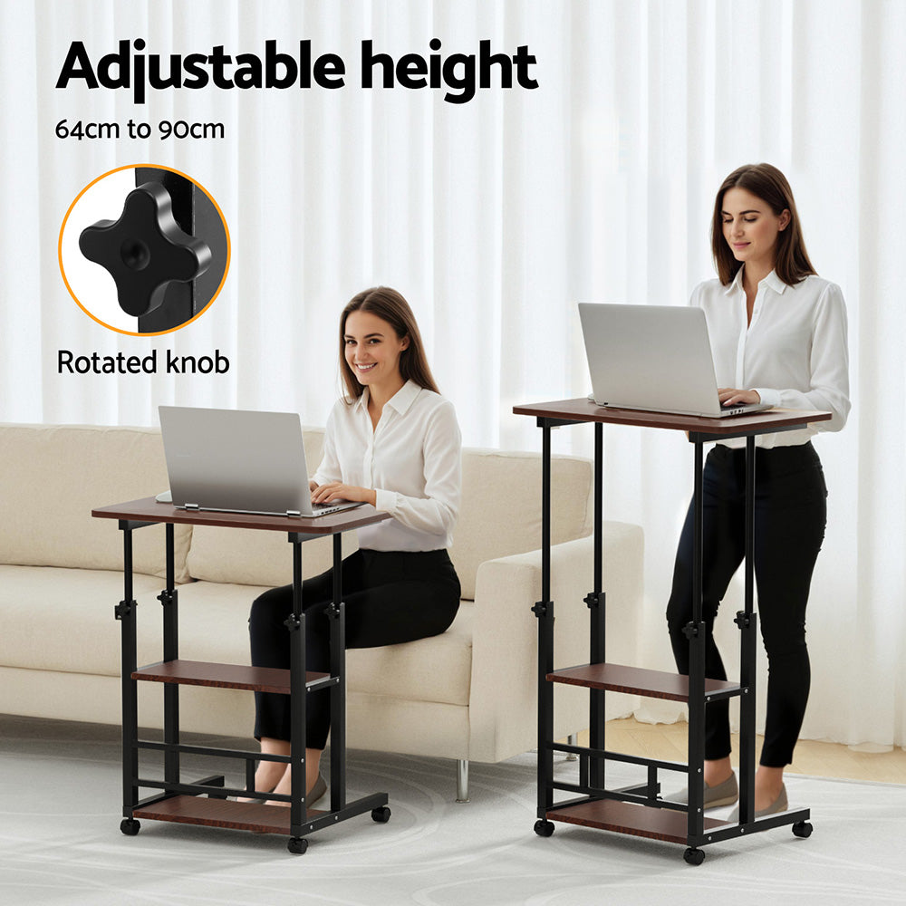 Artiss Laptop Desk Height Adjustable Mobile Workstation Computer Desks 60CM-Electronics &gt; Computer Accessories &gt; Laptop Stands-PEROZ Accessories