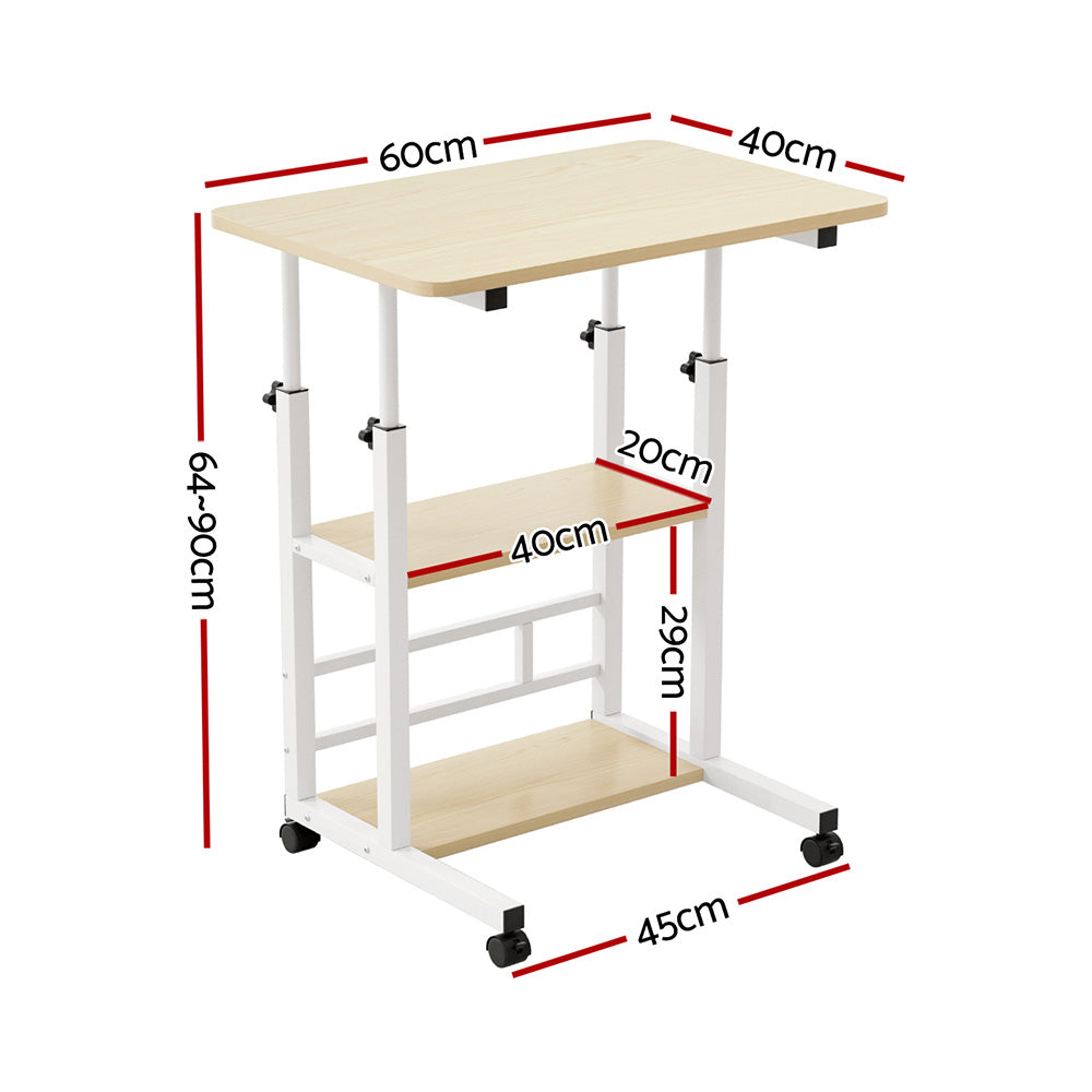 Artiss Laptop Desk Height Adjustable Mobile Workstation Computer Desks 60CM-Electronics &gt; Computer Accessories &gt; Laptop Stands-PEROZ Accessories