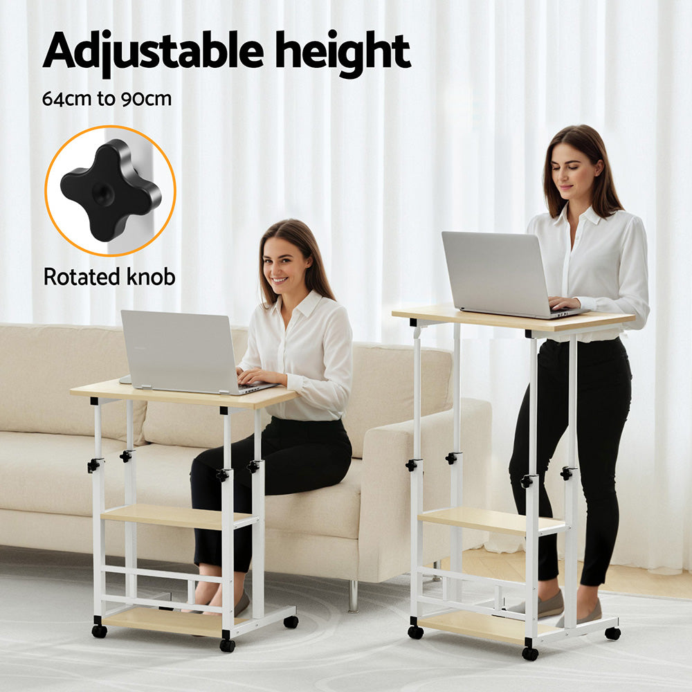Artiss Laptop Desk Height Adjustable Mobile Workstation Computer Desks 60CM-Electronics &gt; Computer Accessories &gt; Laptop Stands-PEROZ Accessories
