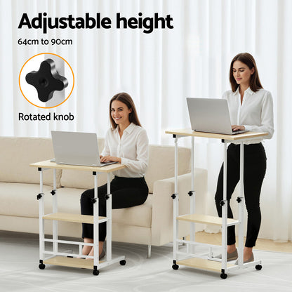 Artiss Laptop Desk Height Adjustable Mobile Workstation Computer Desks 60CM-Electronics &gt; Computer Accessories &gt; Laptop Stands-PEROZ Accessories