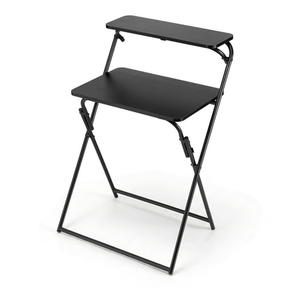 Artiss Laptop Desk Foldable Study Desk Home Office Black-Electronics > Computers &amp; Tablets > Desktops &amp; Accessories-PEROZ Accessories